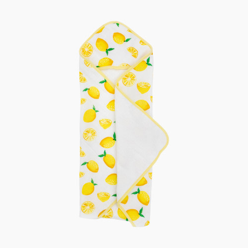Little Unicorn Cotton Muslin & Terry Infant Hooded Towel - Lemon