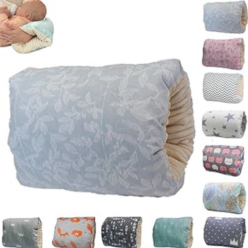MKXPWMKS Cozy Cradle Pillow, Cozy Cradle Arm Pillow, Baby Nursing Pillow Head Support Pillow for Breastfeeding Bottle Feeding (Small Gray Fish)