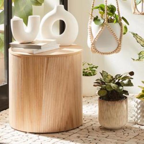 Ribbed Side Table