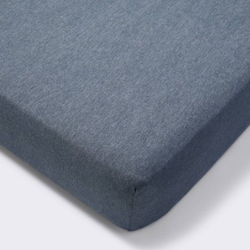 Polyester Rayon Fitted Crib Sheet - Blue Steel - Cloud Island™