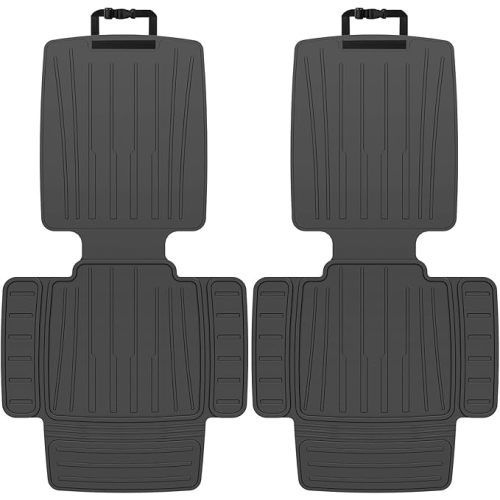 Car Seat Protector for Child Car Seat,TPE Waterproof & Anti-Slip (No Imprints),carseat Protector car seat Cover Universal Fit for Baby & Pet Use, BPA-Free(Black -2PC)