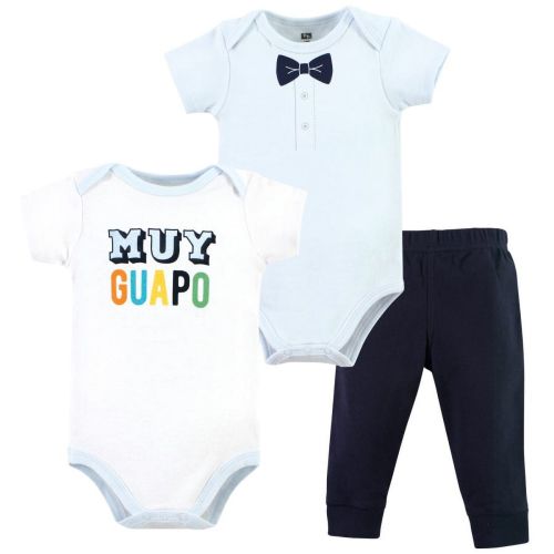 Hudson Baby 2 Cotton Short Sleeve Bodysuits and Pant Set, Preemie - 24 Months