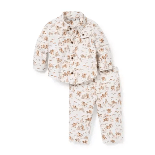 Baby Jet Ivory Western Toile Baby Western Toile Matching Set by Janie and Jack