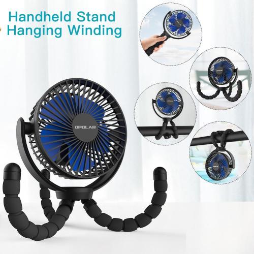 OPOLAR New 5200mAh Flexible Tripod Clip Fan– opolar