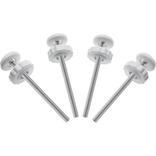 4Pcs Universal Baby Gate M8 (8mm) Replacement Bolt - Extra Long Baby Tension Gate Extender (White)
