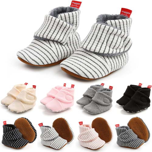 Baby Booties Infant Newborn Boys Girls Slippers Warm Crib Sock Shoes Indoor First Walker Prewalker