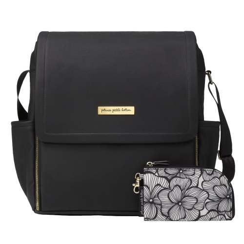 Boxy Backpack in Black Matte Leatherette