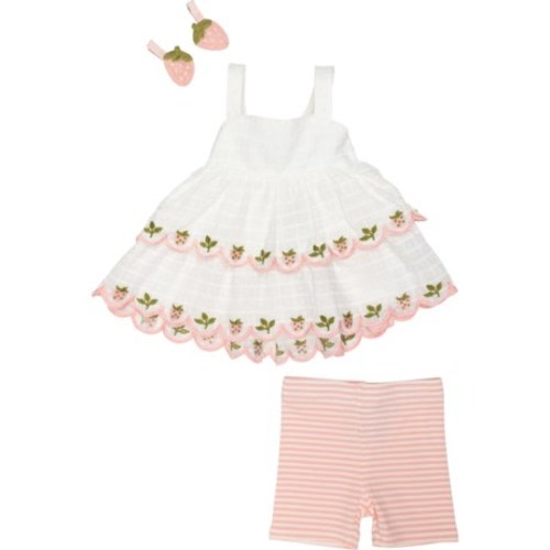 Cupcakes and Cashmere Infant Girls Embroidered Crosshatch Shirt and Bike Shorts Set - Sleeveless - Save 40%