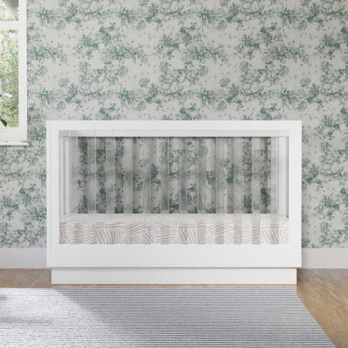 Babyletto Harlow Acrylic 3-in-1 Convertible Crib with Toddler Bed Conversion Kit