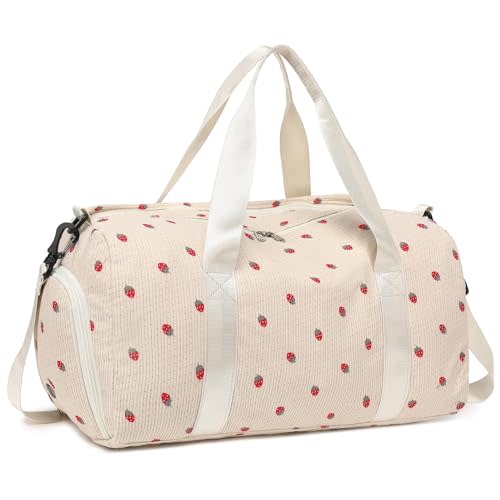 BLUBOON Duffle Bag Girls Kids Cute Gym Bag with Shoes Compartment & Wet Separation Waterproof Sports Overnight Travel Bag