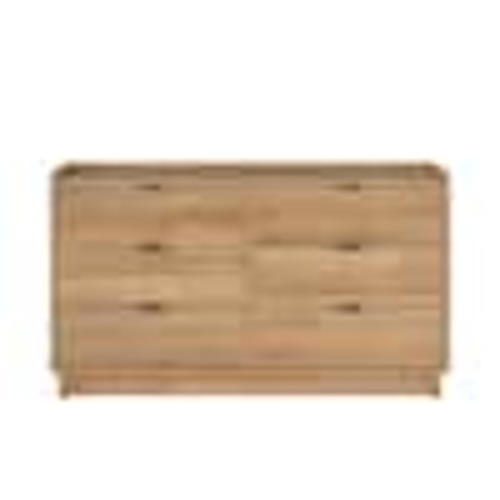 Prepac Simply Modern Natural Oak 6 Drawer 52.5 in. Dresser Chest of Drawers, Wide Dresser for Bedroom and Clothes Storage ODBR-1806-1