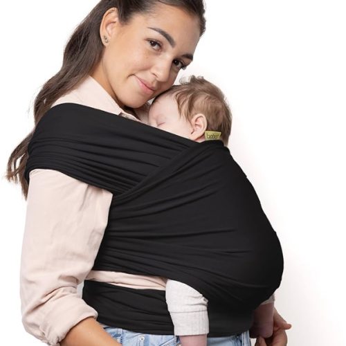 Boba Baby Wrap Carrier – Original Baby Sling Carrier for Newborns (7–35 lbs), Soft, Secure, Hands-Free & Ergonomic, Ideal for Comfortable Bonding, New Parents (Navy Blue)