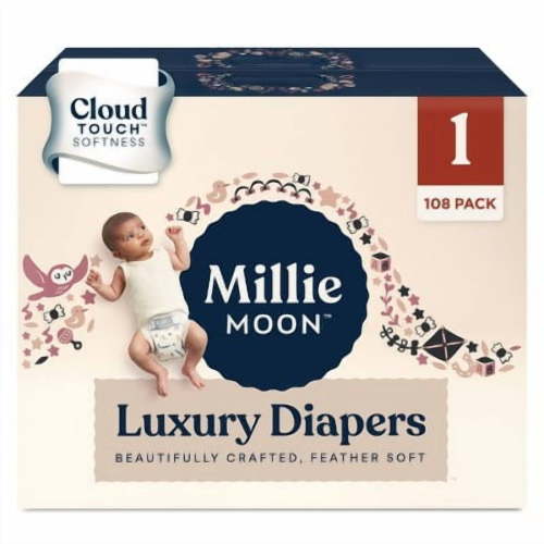 Millie Moon Luxury Disposable Diapers - Select Size and Count