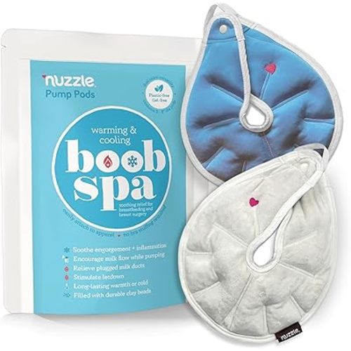 Breast Therapy Pads for Breastfeeding - Essential Heated Relief for Clogged Milk Ducts - Breast Ice Packs to Reduce Engorgement Swelling - Reusable