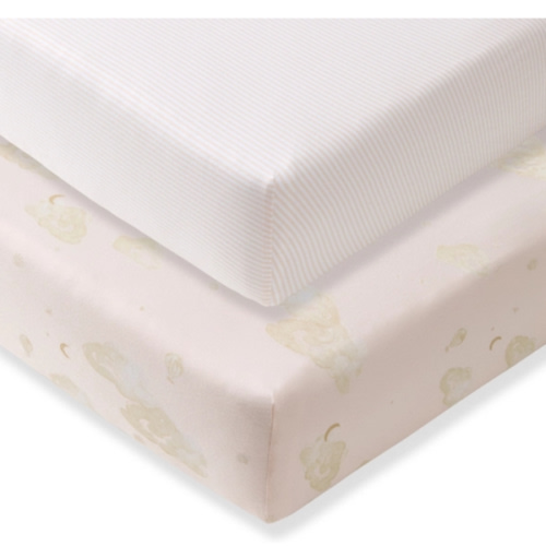 Good Night Sky Organic Cotton Crib Sheets Ice Flow