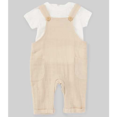Scene&Heard Baby Boys 3-24 Months Round Neck Two-Piece Linen Jumper