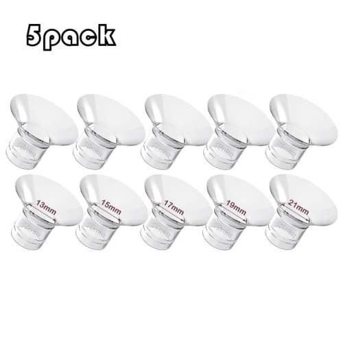Flange Inserts 13/15/17/19/21mm for Medela,Spectra 24mm Shields/Flanges,Compatible with Momcozy S12 Pro/S9 Pro/S9/S12 Wearable Breast Pump,Reduce 24mm Nipple Tunnel Down to 13/15/17/19/21mm,4PCS