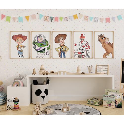 Toy Story Wall Art Digital Download, Kids Room Decor, Nursery Wall Art, Woody Poster, Instant Download, Toy Story Wall Decor, Woody Art