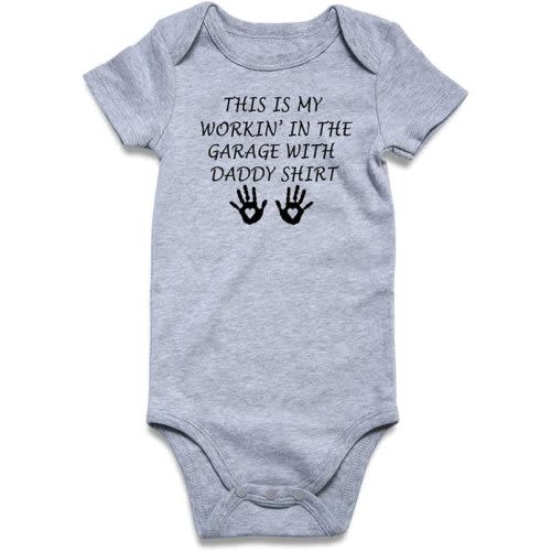 Funnycokid Baby Boys Girls Bodysuit Funny Newborn Romper Short Sleeve Infant Neutral Outfits 0-12 Months