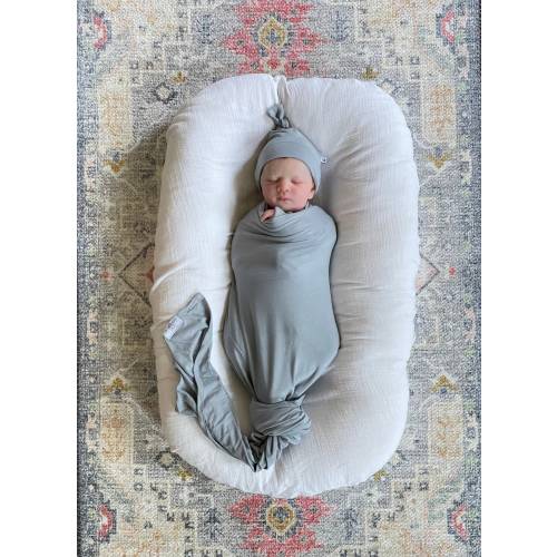 Bamboo Stretchy Swaddling Blanket Gray New Baby Gift Newborn Swaddle Take Home Baby Coming Home Blanket Gender Neutral Newborn Swaddle