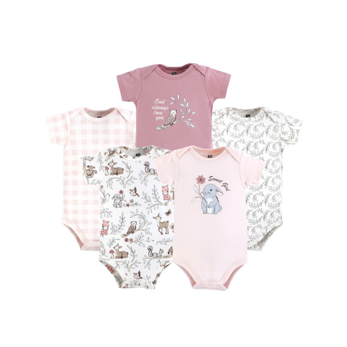 Hudson Baby Bodysuits, 5-Pack, Newborn-18 Months
