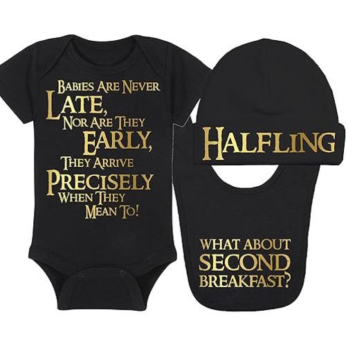 Lord Of The Rings Onesie - Babies Are Never Late, Nor Are They Early