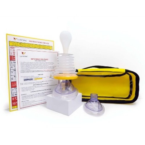 LifeVac Yellow Travel Kit - Portable Suction Rescue Device, First Aid Kit for Kids and Adults, Portable Airway Suction Device for Children and Adults