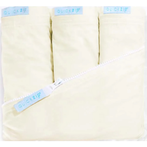 Crib Zip Sheet Starter Pack - Crib 3-Pack / Ivory