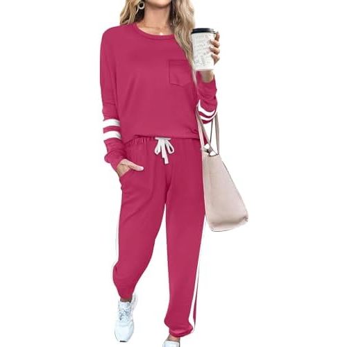 RUBZOOF Lounge Sets for Women 2 Piece Casual Travel Sweatsuits Outfits Loungewear Matching Sets Women Clothing S-3XL