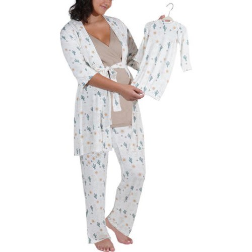 Analise During & After 5-Piece Maternity/Nursing Sleep Set, Medium