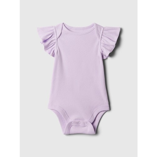 babyGap Mix and Match Ruffle Bodysuit in orchid petal purple, size: 6-12 M