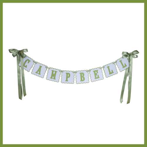 Custom Baby Name Banner Baby Name Banner Embroidered Baby Banner Custom Embroidered Banner Birthday Party Decor Baby Shower First Birthday