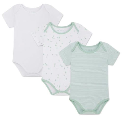 LAKE | Baby | Pima Cotton Pajamas | Parisian Green Baby Bodysuit Bundle