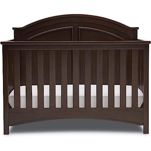 Delta Children Perry 6-in-1 Convertible Crib - Greenguard Gold Certified, Walnut Espresso