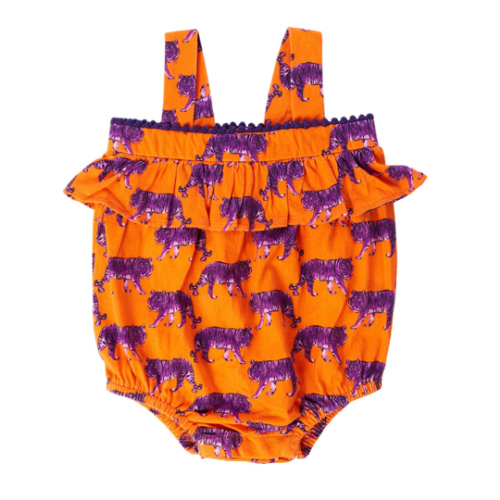 Clemson Girl's Ruffle Bubble in Orange with Purple Tigers – Southern Heirs Kids