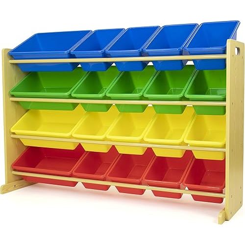 Humble Crew Natural Primary Extra Large Toy Organizer with 20 Storage Bins