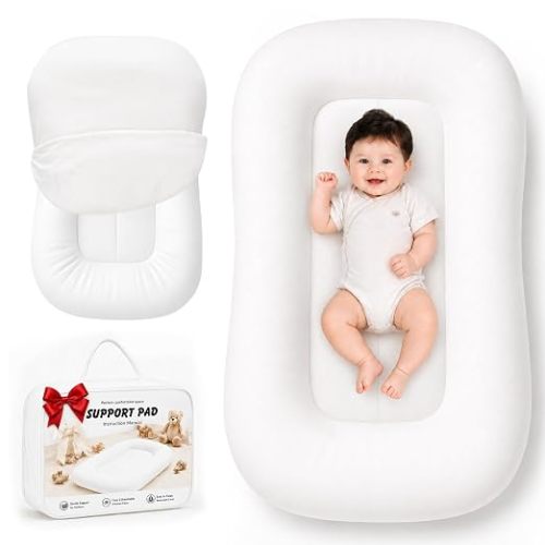 Baby Lounger for Newborns 0-24 Months, Newborn- Cloud White