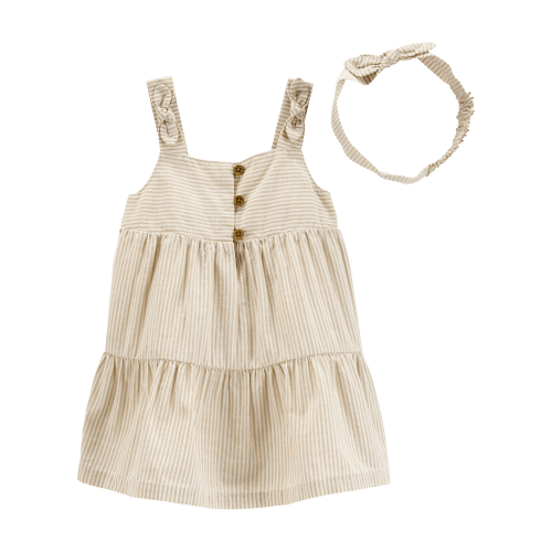Baby Striped Cotton Dress - Carter's | Carter's