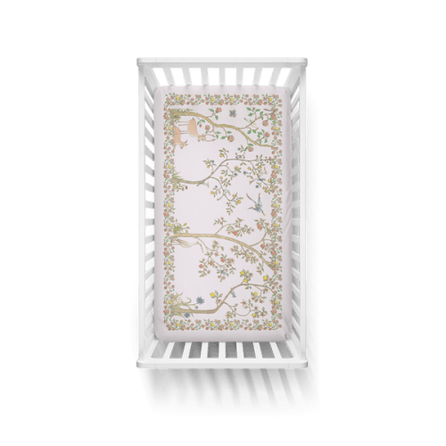 Crib Fitted Sheet - In Bloom Pink