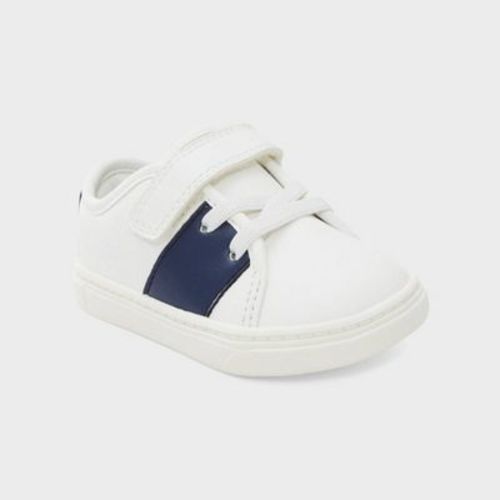 Carter's Just One You®️ Toddler Boys' Daily First Walker Sneakers - White 5: Hook & Loop, Textured Outsole