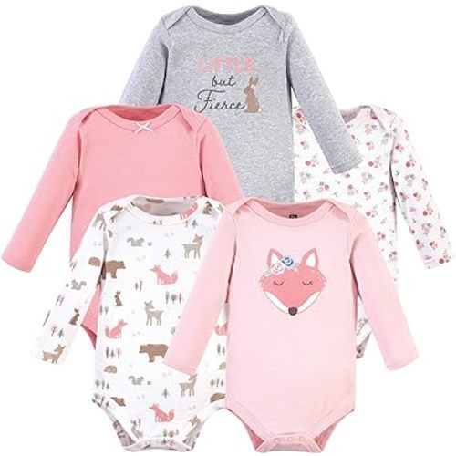 Hudson Baby unisex-baby Cotton Long-sleeve Bodysuits