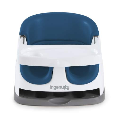 Ingenuity Infant Baby Base 2-in-1 Booster Feeding High Chair and Floor Seat with Self-Storing Tray - Night Sky
