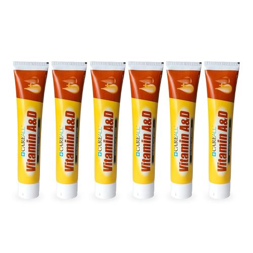 CareAll (6 Tubes) 4oz Vitamin A&D Ointment Treats and Prevents Diaper Rash, Seals out Wetness. Protects and Relieves Dry Cracked Skin, Minor Cuts, Scrapes and Burns