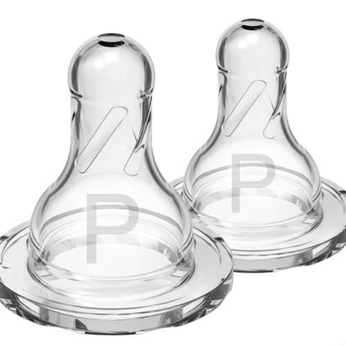 Dr. Brown's Natural Flow Narrow Preemie Baby Bottle Silicone Nipple, 2-Pack