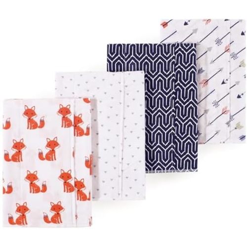 Luvable Friends Hudson Baby Flannel Burp Cloths 4pk