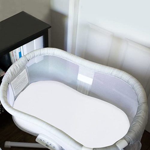 100% Organic Cotton Bassinet Sheets Compatible with Halo Bassinest Swivel, Flex, Glide, Premiere & Luxe Series Sleeper, 2 Pack, Ultra Soft Bassinet Sheet for Baby, White - for Halo BassiNest Swivel Sleeper