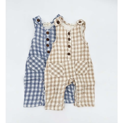 Baby Muslin Jumper Gingham Casual Sleeveless overall Pierre II MUSLIN