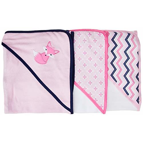 Luvable Friends Unisex Baby Cotton Terry Hooded Towels, Foxy, One Size