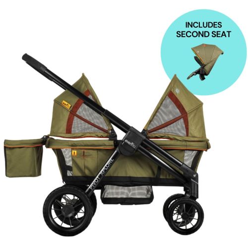 Evenflo Pivot Xplore All-Terrain Stroller Wagon + Second Seat Bundle - Gypsy