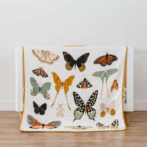 Clementine Kids Quilt - Cotton Muslin - Butterfly Collector – oh baby!